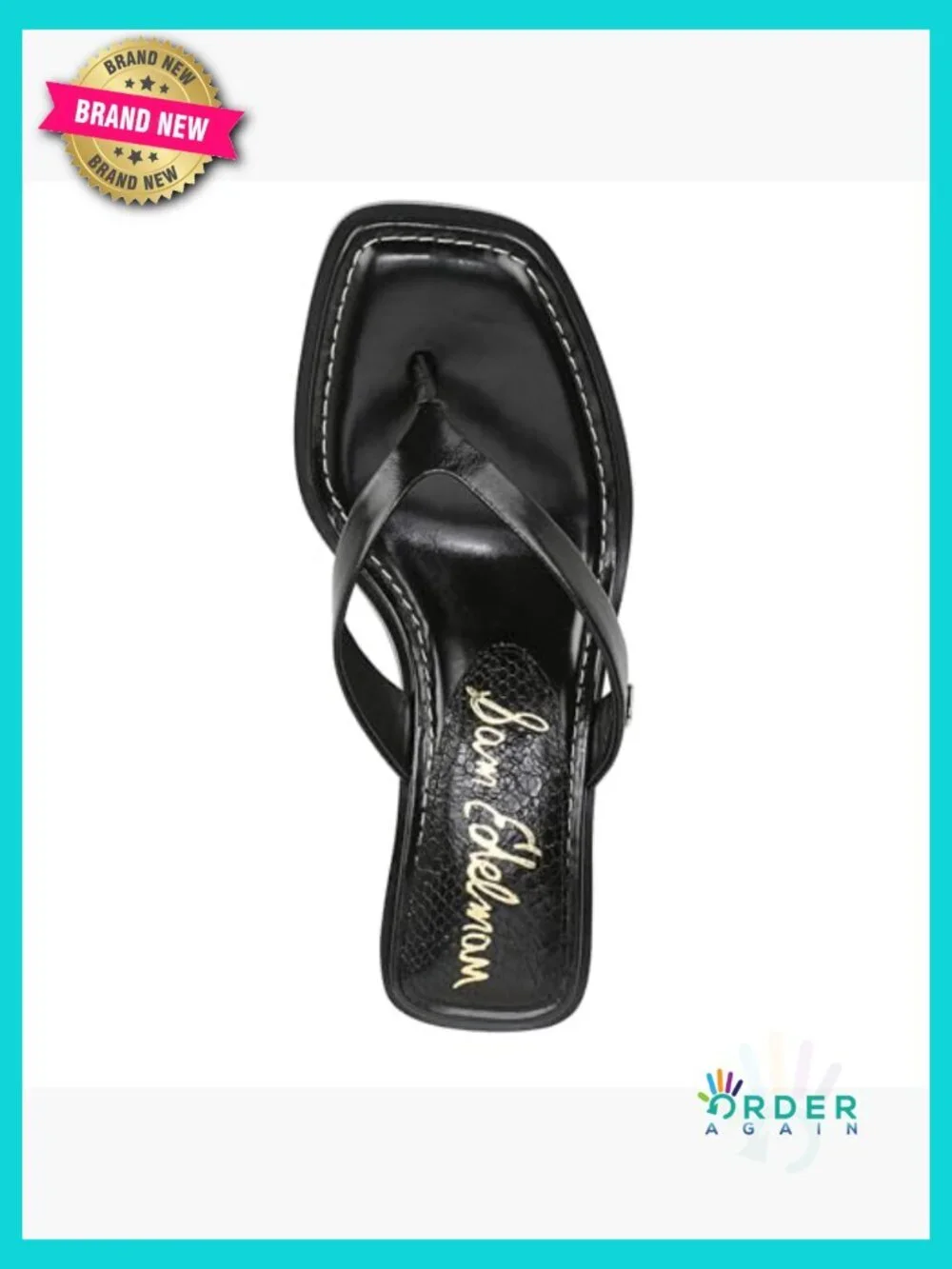 Kitten Heel Thong Sandals Slide Square Toe Slip On Dressy Casual Chic